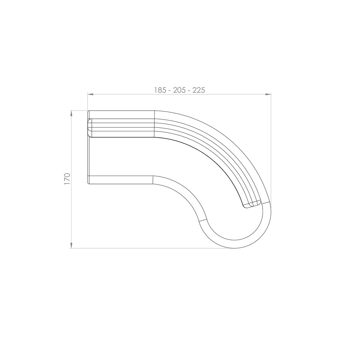 Inverse-02 Sofá Inverse — desenho técnico com dimensões (2)