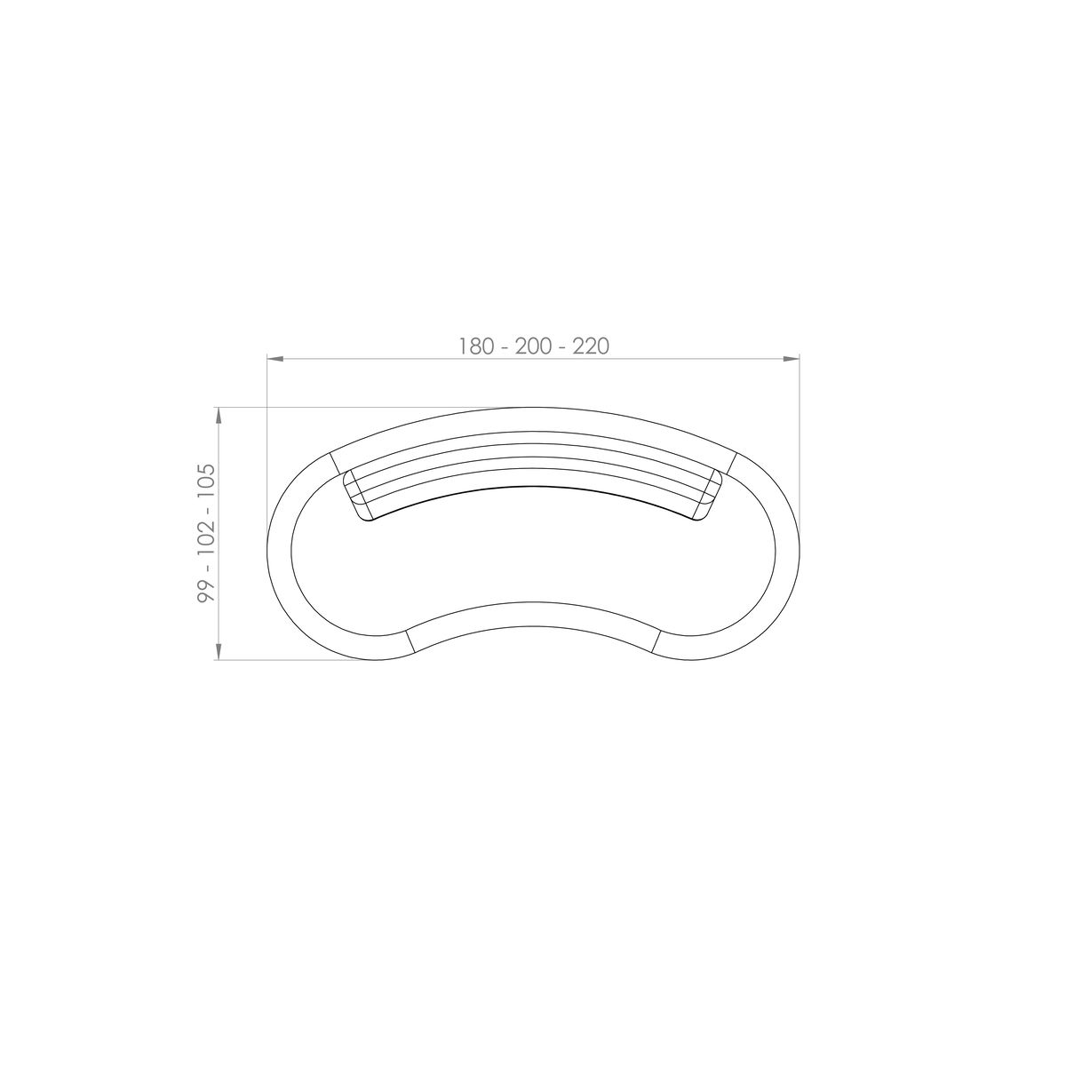 Inverse-04 Sofá Inverse — desenho técnico com dimensões (4)