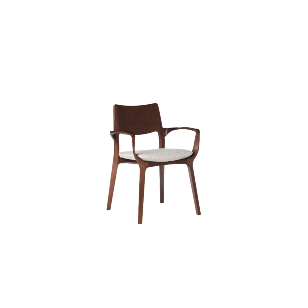 Cadeira Aurora com braço, design de Daniel Simonini