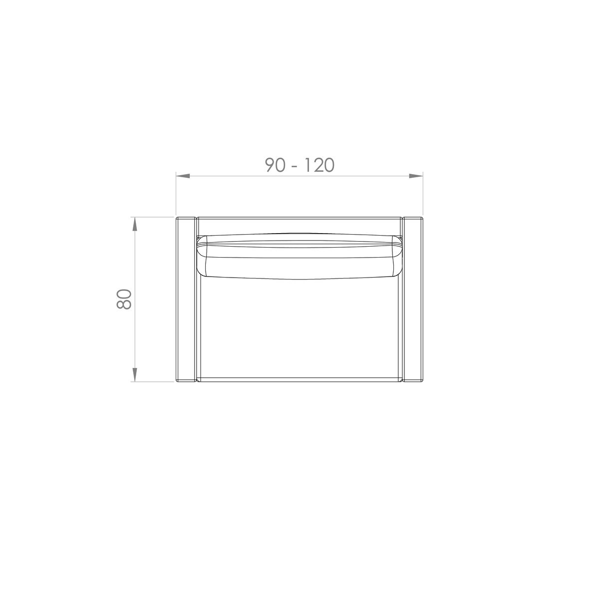 Sofá Milla — desenho técnico com dimensões (2)