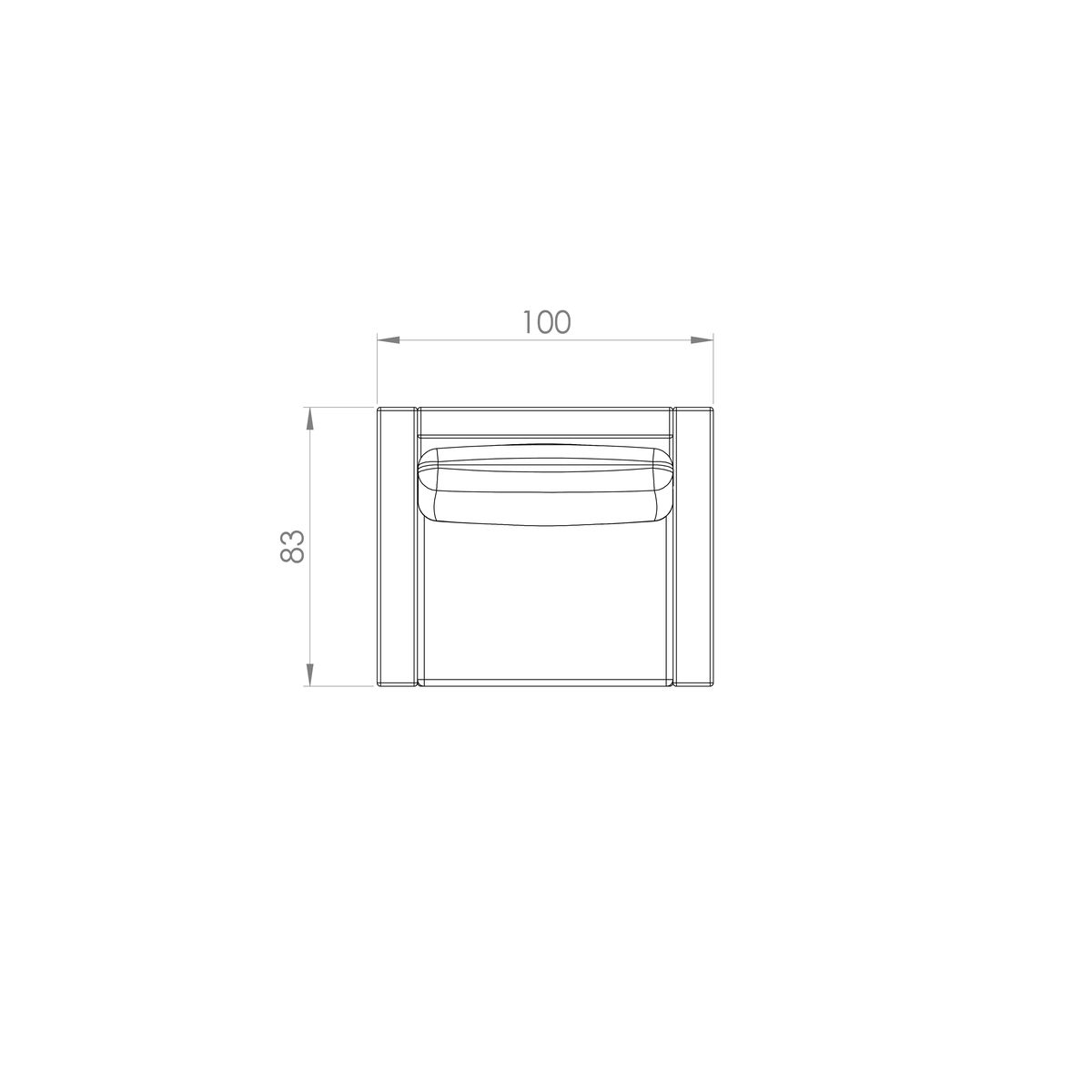 Sofá cama Pratic — desenho técnico com dimensões (2)