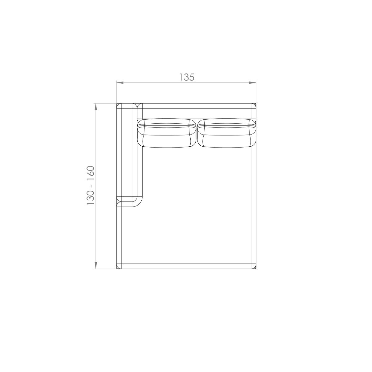 Nube-15 Sofá Nube — desenho técnico com dimensões (15)