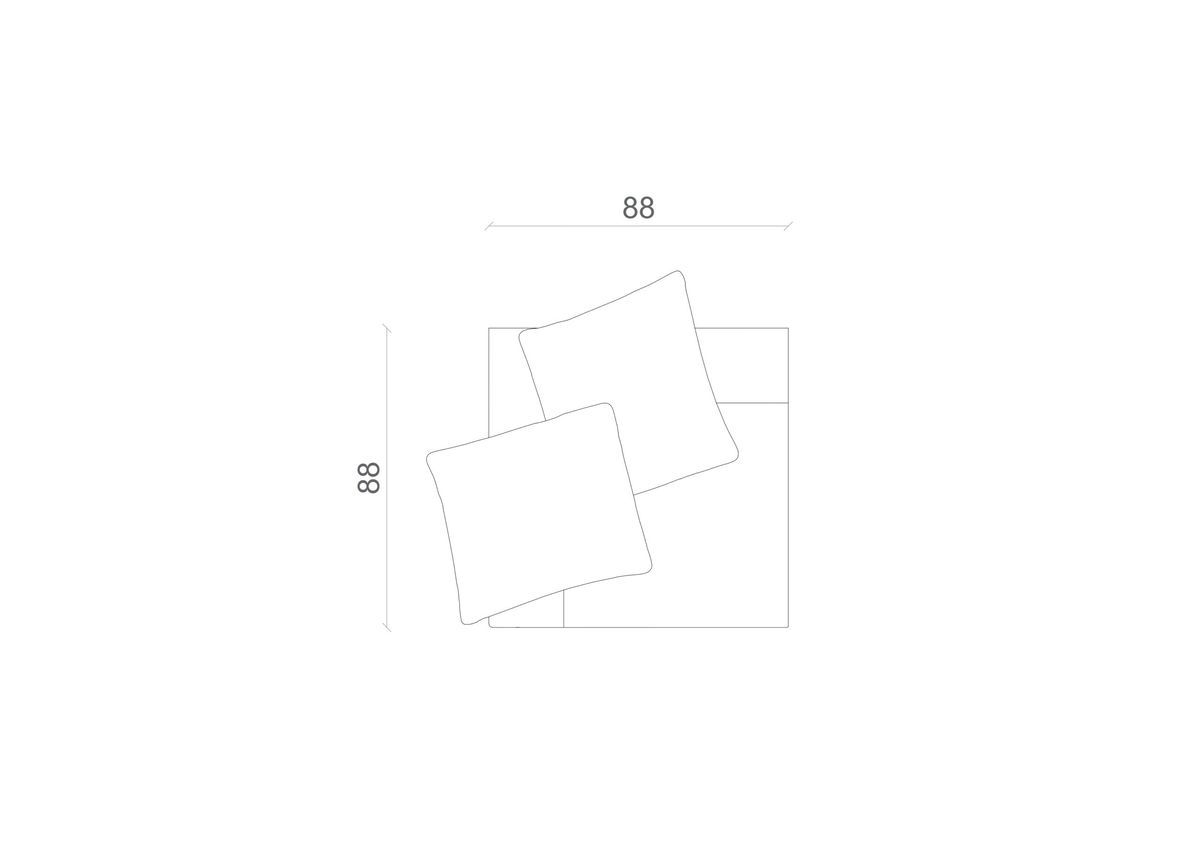 Sofá Pala — desenho técnico com dimensões (6)