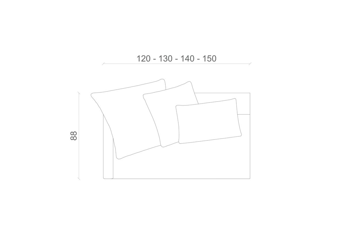 Sofá Pala — desenho técnico com dimensões (2)