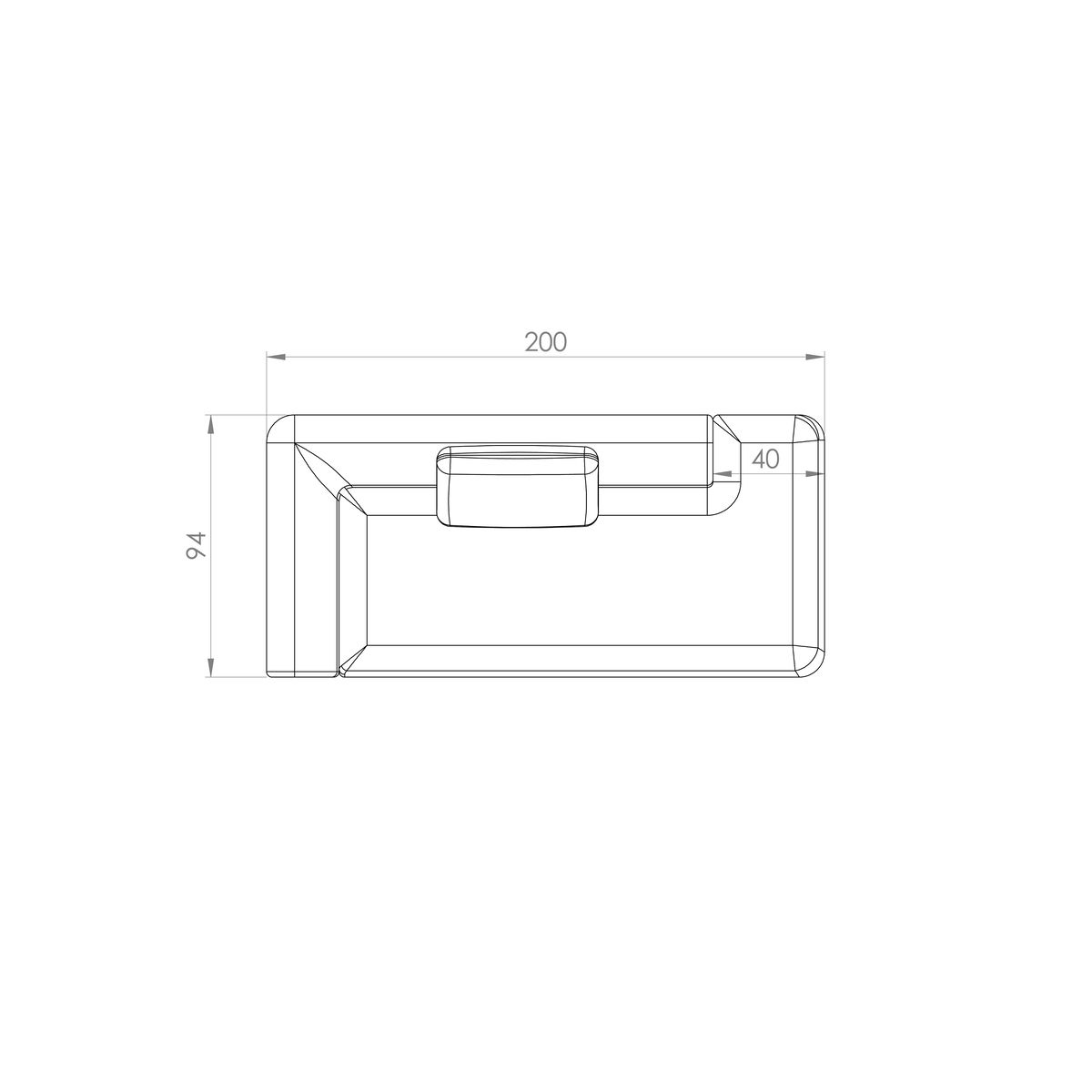 Sofá Bole — desenho técnico com dimensões (8)
