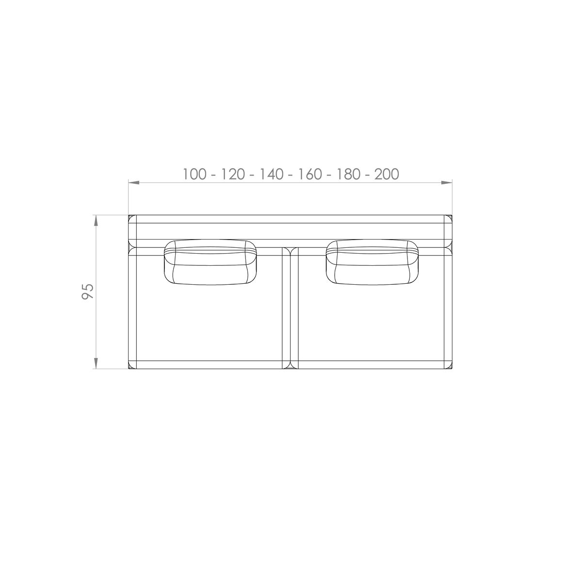 Nube-03 Sofá Nube — desenho técnico com dimensões (3)