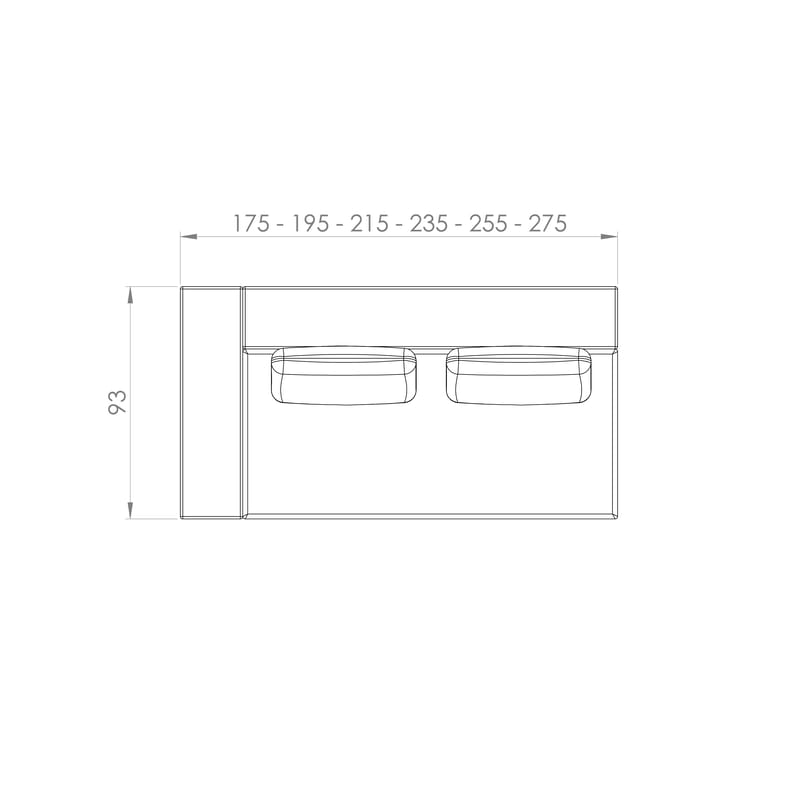 Sofá City — desenho técnico com dimensões (2)