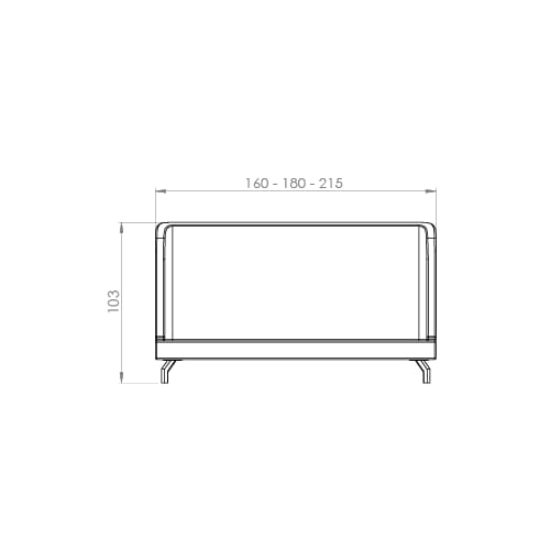 Cama Ar — desenho técnico com dimensões
