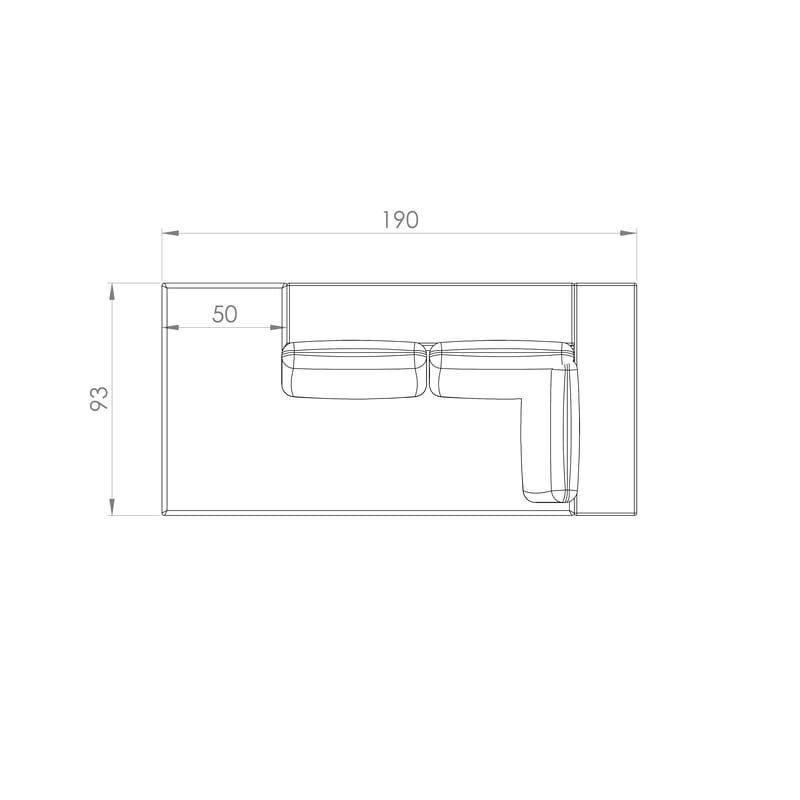 Sofá City — desenho técnico com dimensões (8)