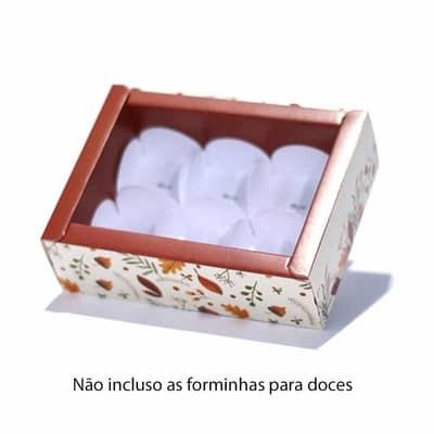 Embalagem para 6 doces com tampa Transparente, Viena - Pct c/ 10 un - Imagem 3