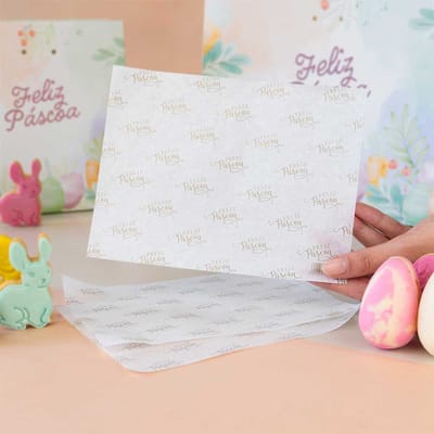 Papel para Embrulhar Doces e Bolo gelado, Páscoa 15,5x20 - 25un