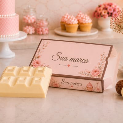 Caixa para Barra de Chocolate sem Visor 6x14x2,5 cm Personalizada - Imagem 2
