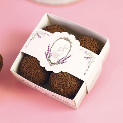 Caixa para Brownie, com cinta, PROVENÇAL - 10un - Imagem 2