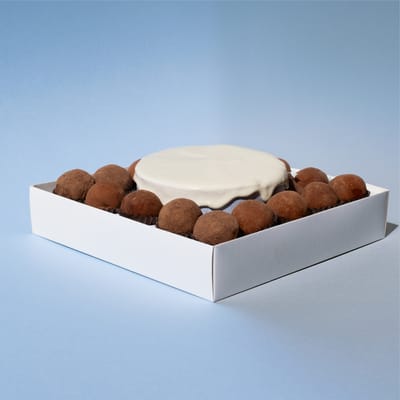 Embalagem para 1 mini bolo e 16 doces, Basics, Branca - 10 un - Imagem 3