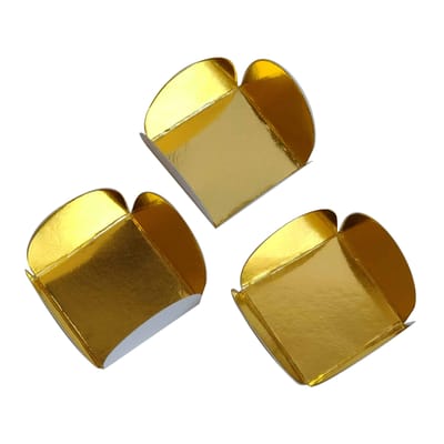 Forminha De Doce 4 Pétalas, Metalizada Ouro - 50un - Imagem 5