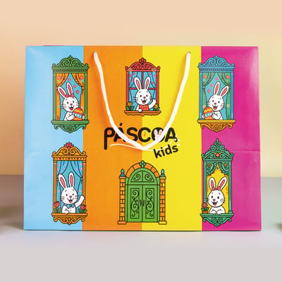 Sacola de papel para Presente G, 30x24x20cm, FÁBULA - 10un