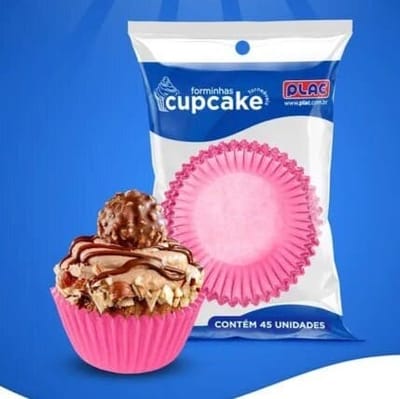 FORMA PARA CUPCAKE 45un - ROSA - Imagem 2