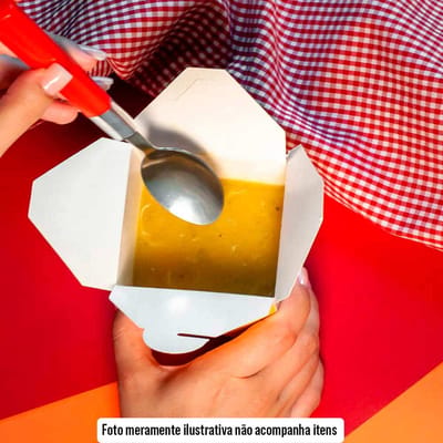 Embalagem Box Para Alimentos 850Ml, Yellow - 25un - Imagem 5
