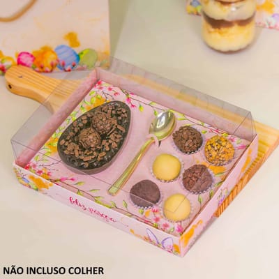 Embalagem para 1 Ovo 150g/250g e 6 Doces, GARDEN, Tampa 10cm - 10un - Imagem 2