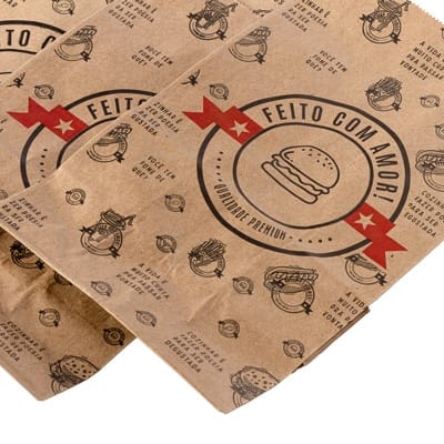 Saco de Papel, Basics, Kraft para Lanches G, 24x43,5x15,5, Selos – 100un - Imagem 4