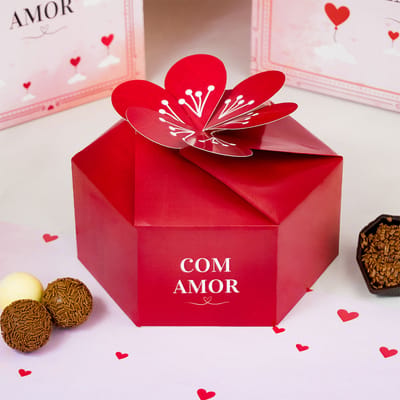 Caixa para presente, COM AMOR - 5un - Imagem 2