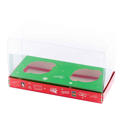 Embalagem para 2 Mini Chocotones 100gr - Natal - 10un - EXPRESS