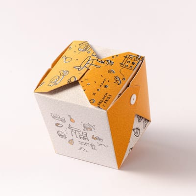 Embalagem Box Para Alimentos 850Ml, Yellow - 25un