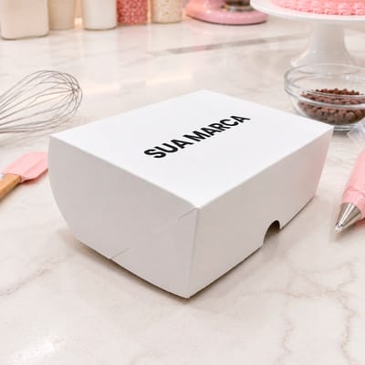 Caixa para Fatia de Bolo Quadrada Personalizada