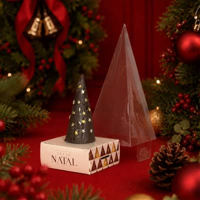 Embalagem para cone de natal com tampa, Tradição - 10un - Imagem 2