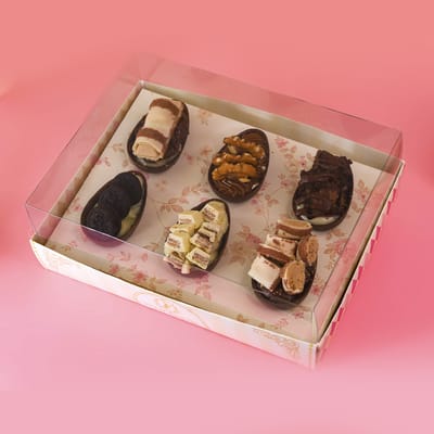 Caixa para Kit Degustação, 6 Ovos de 50g, Tampa 10cm, BELA - 10un