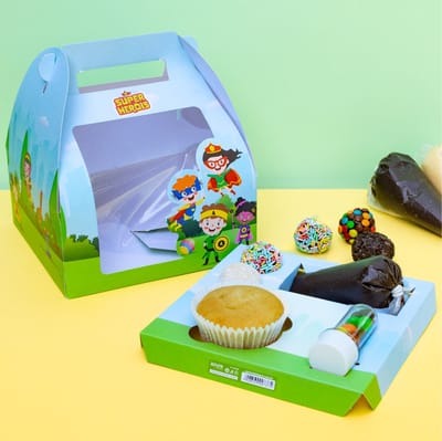 Maleta Infantil com alça e visor com tubete, Heróis - 10un - Imagem 2