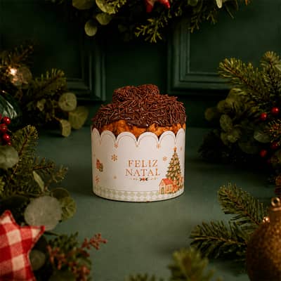 Cinta para Panetone/Chocotone de 100G, Globo de Neve - 25un - Imagem 2
