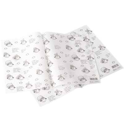 Papel Para Embrulhar Lanches E Hambúrguer, 47X32, Selos - 100un