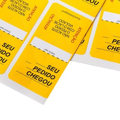 Etiqueta Lacre De Segurança Para Embalagem Delivery 108un