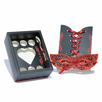 Embalagem Gaveta Coração 200g e 6 doces, Corpete com Máscara, Sweet Secret - 5un - Imagem 5