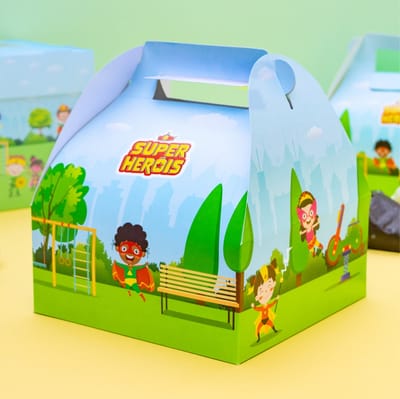 Maleta Infantil com alça e visor com tubete, Heróis - 10un - Imagem 3