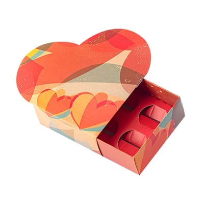 Embalagem para 4 Doces Coração, com berço, CORAZÓN - 25un - Imagem 3