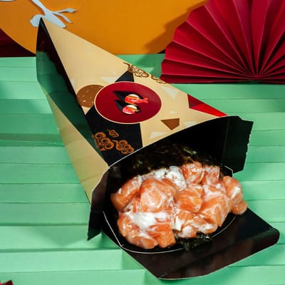 Embalagem Para Temaki Delivery, Black - 25un - Imagem 2