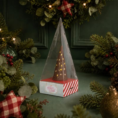 Embalagem para cone de natal com tampa, Carrossel - 10un