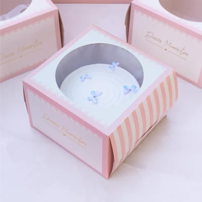 Embalagem para Bolo G (26,5x26,5x18,5cm), Com Visor, Momentos - 5un - Imagem 2