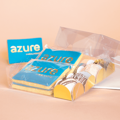 Caixa de acetato para 4 Brownies, Cristal - 10un