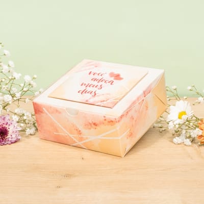 Embalagem para 4 doces com cartão presente, DIAS DOCES - 10un