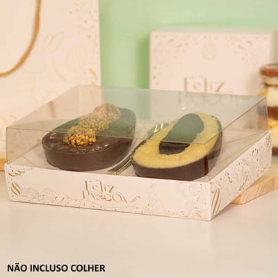 Embalagem para 2 Ovos de colher 250gr, PREMIER, Tampa 10cm - 10un - Imagem 3