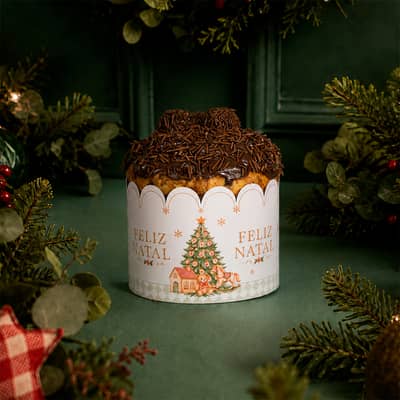 Cinta para Panetone/Chocotone de 100G, Globo de Neve - 25un