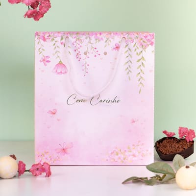 Sacola de papel para Presente P, COM CARINHO - 10un