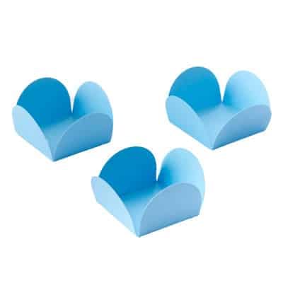 Forminha De Doce 4 Pétalas, Azul Claro - 50un