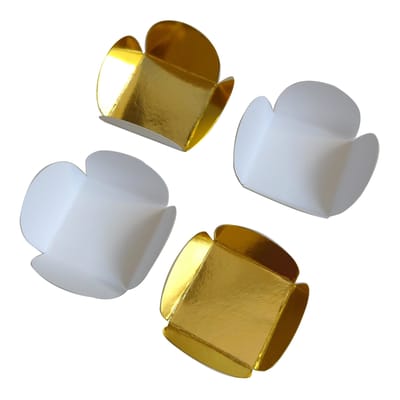 Forminha De Doce 4 Pétalas, Metalizada Ouro - 50un - Imagem 10