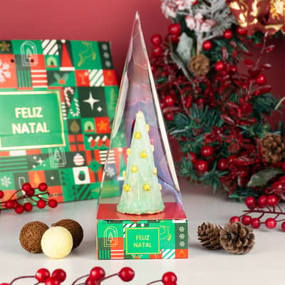 Embalagem para cone de natal com tampa, Mosaico - 10un - Imagem 2