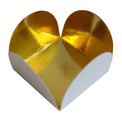 Forminha De Doce 4 Pétalas, Metalizada Ouro - 50un