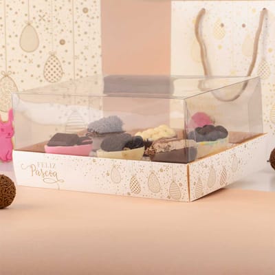 Caixa para Kit Degustação, 6 Ovos de 50g, Tampa 10cm, BLISS - 10un